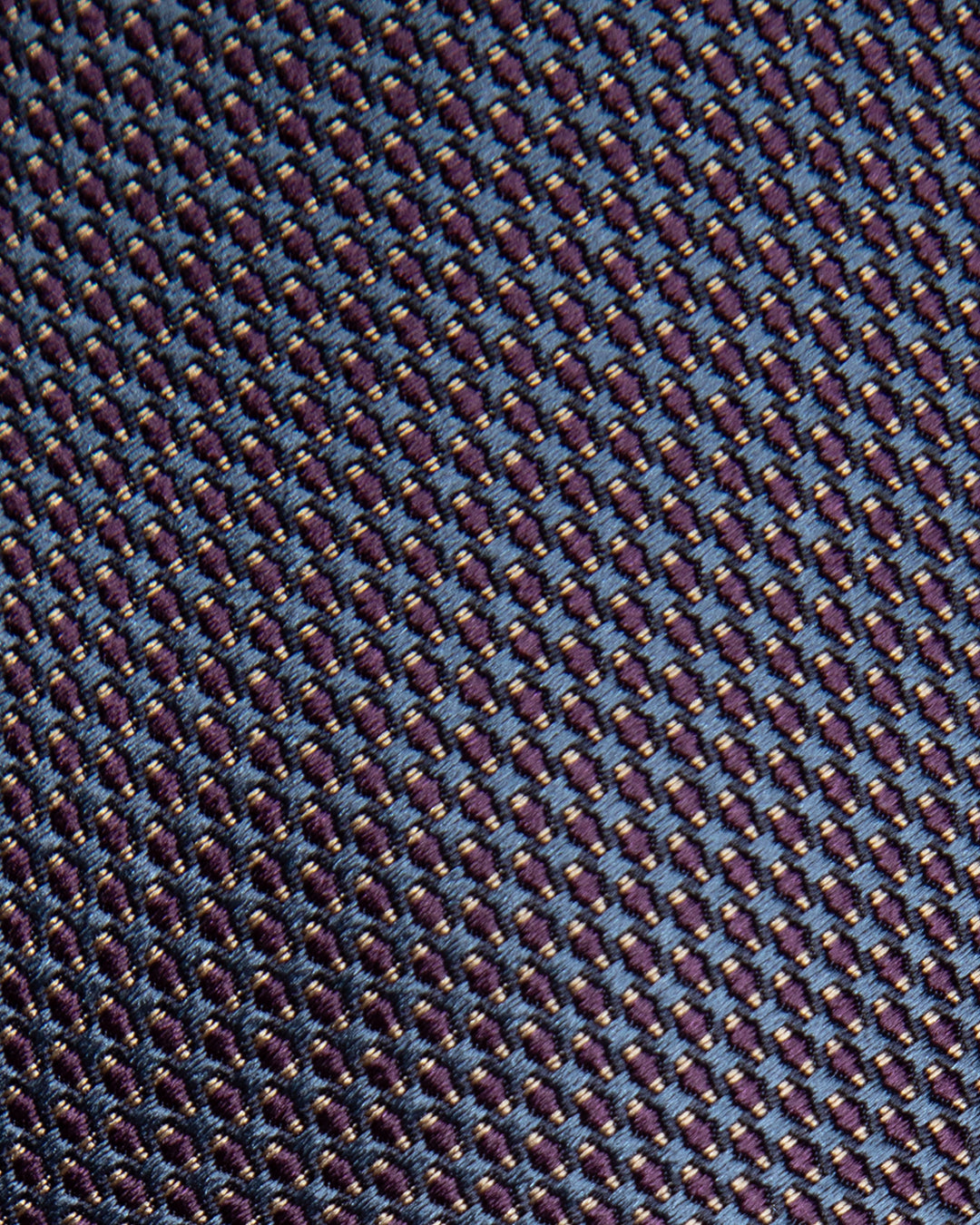 Midnight Blue Tie with Purple Micro-Jacquard