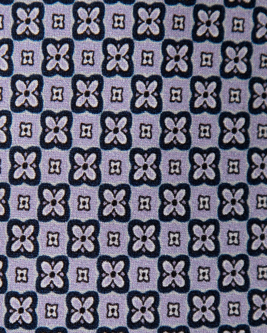 Pearl Gray Tie with Micro Floral Geometric Pattern