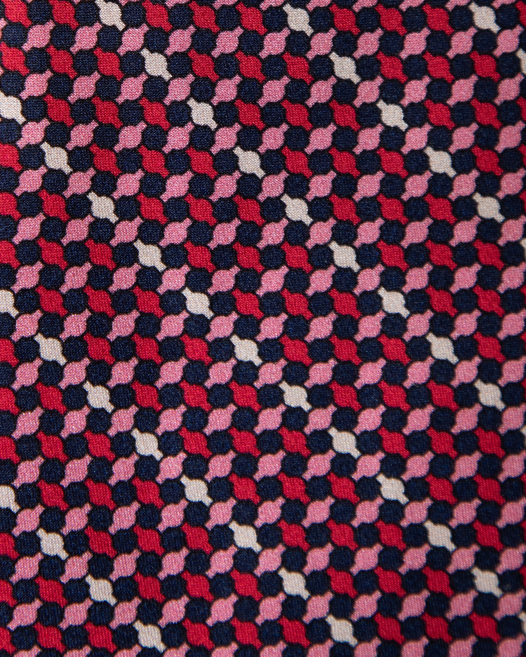 Cravatta Rubino, Navy e Rosa con Motivo Geometrico