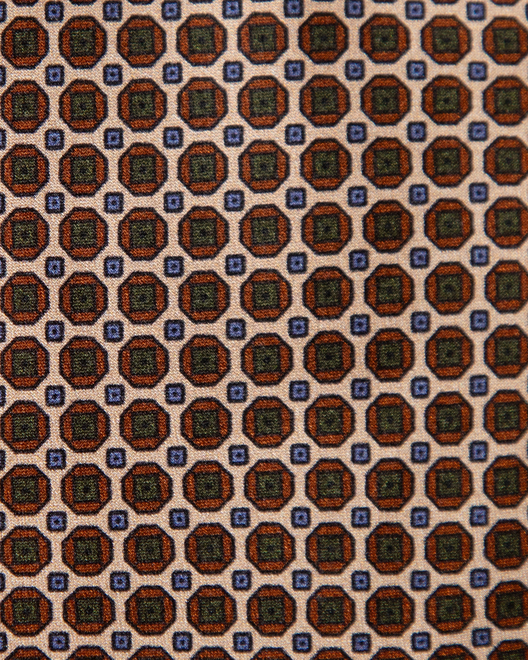 Champagne Tie with Bronze Greek Micro Pattern