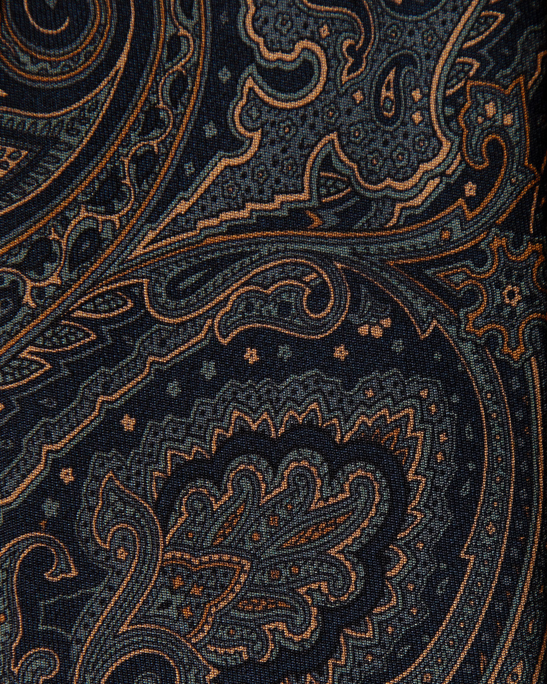 Cravatta Paisley Imperial Blu e Bronzo Dorato