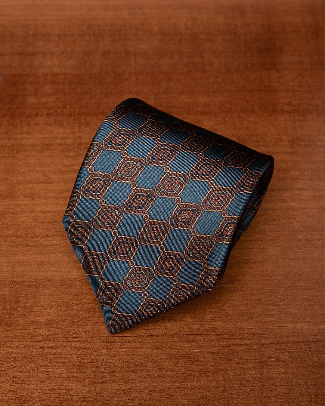 Sugar Paper Tie with Gold Grid and Bronze details