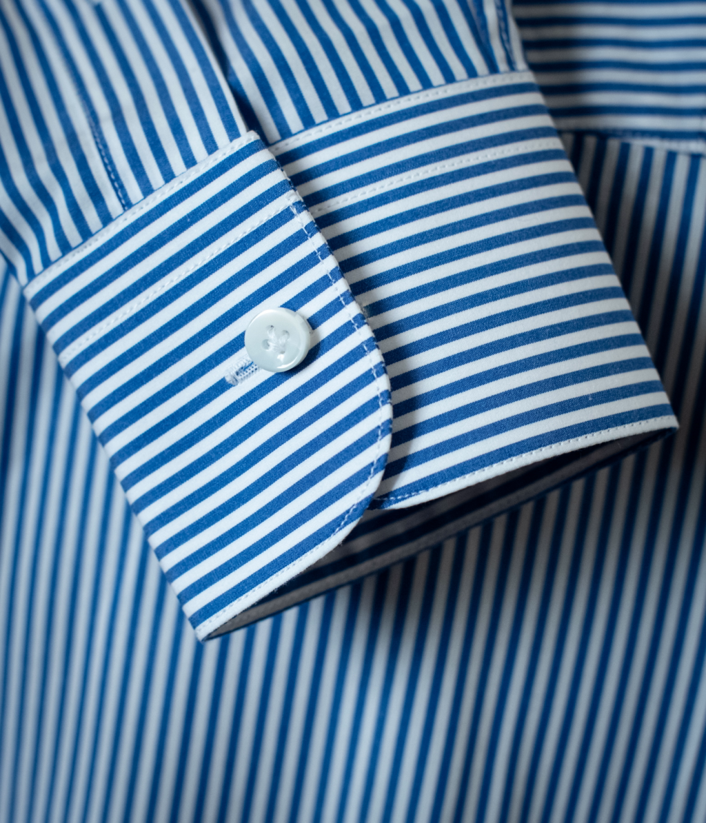 Camicia Blu Bacchettata