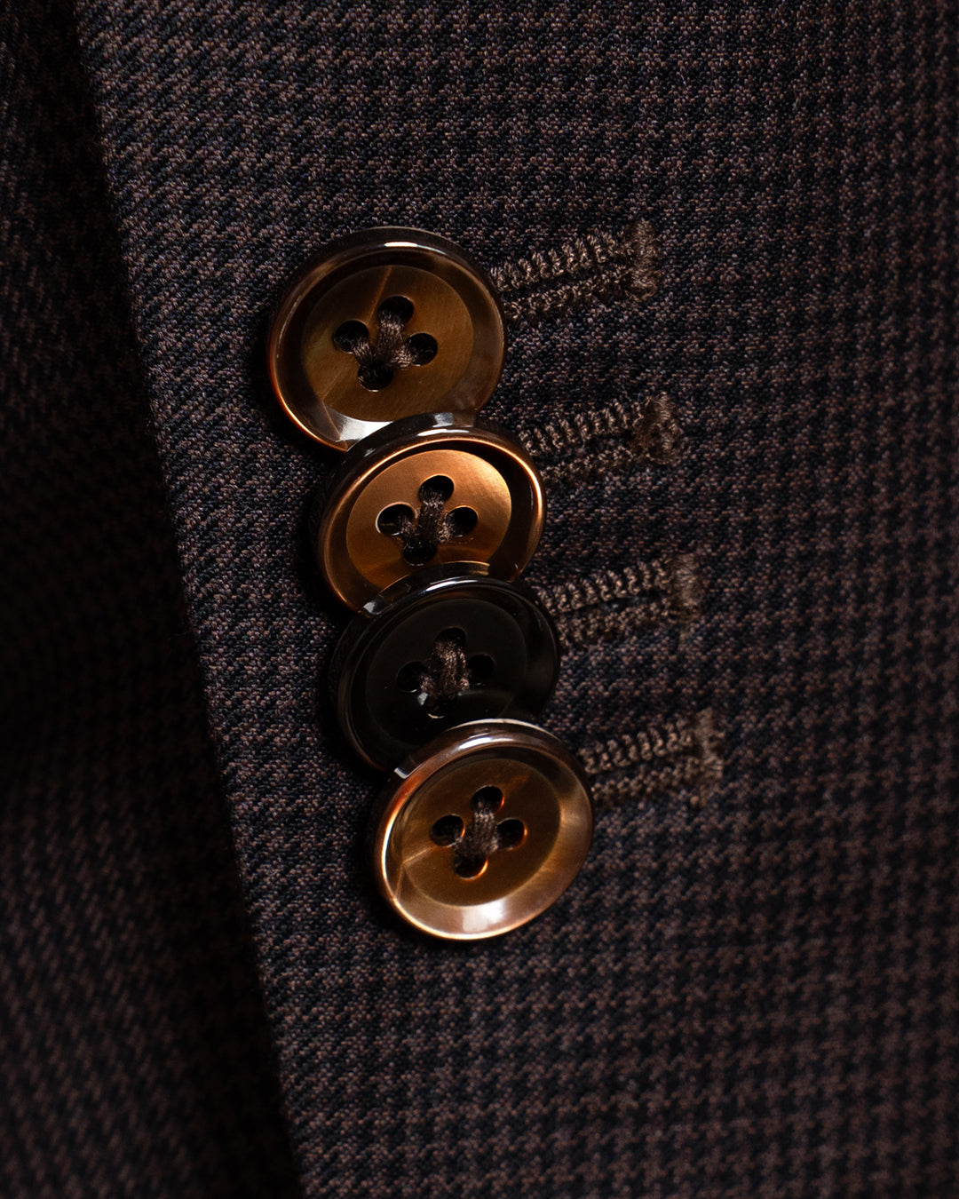 Coffee Houndstooth Giotto Suit