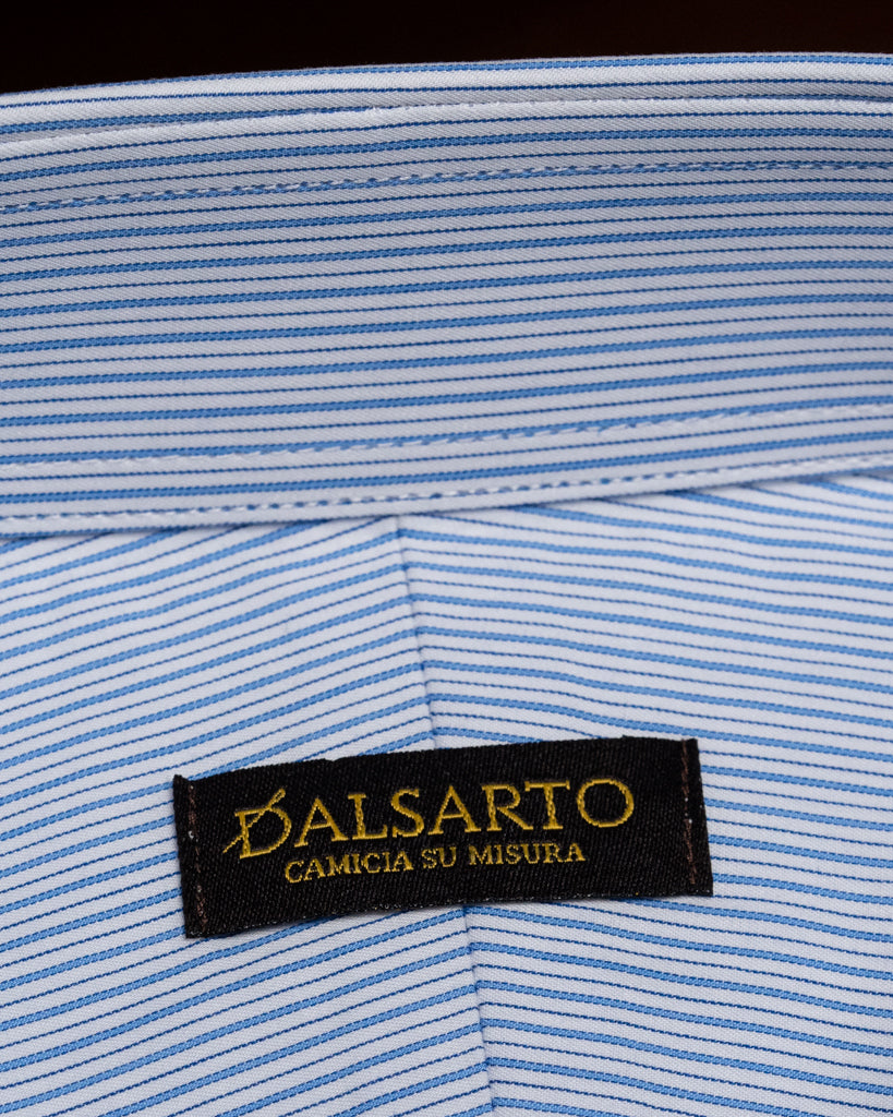 Camicia Bacchettata Bianca e Azzurra