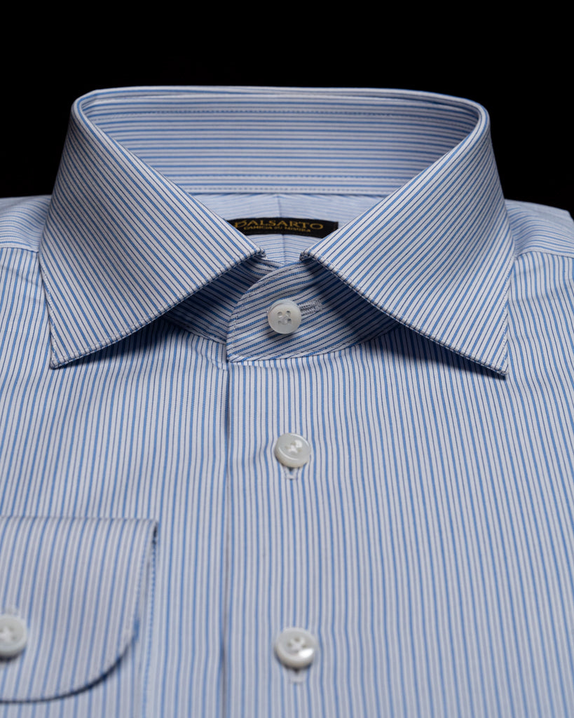 Camicia Bacchettata Bianca e Azzurra