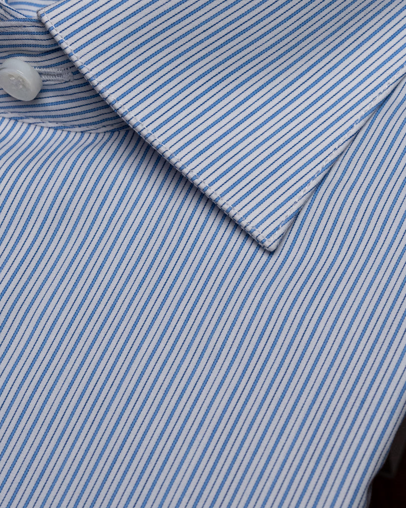 Camicia Bacchettata Bianca e Azzurra