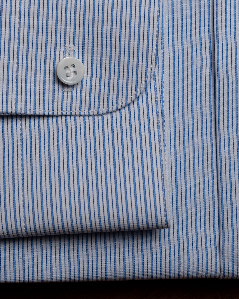 Camicia Bacchettata Bianca e Azzurra