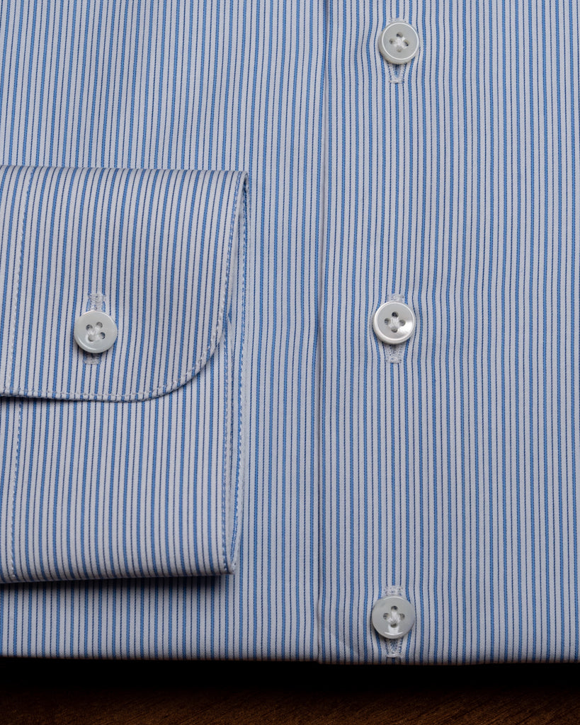 Camicia Bacchettata Bianca e Azzurra