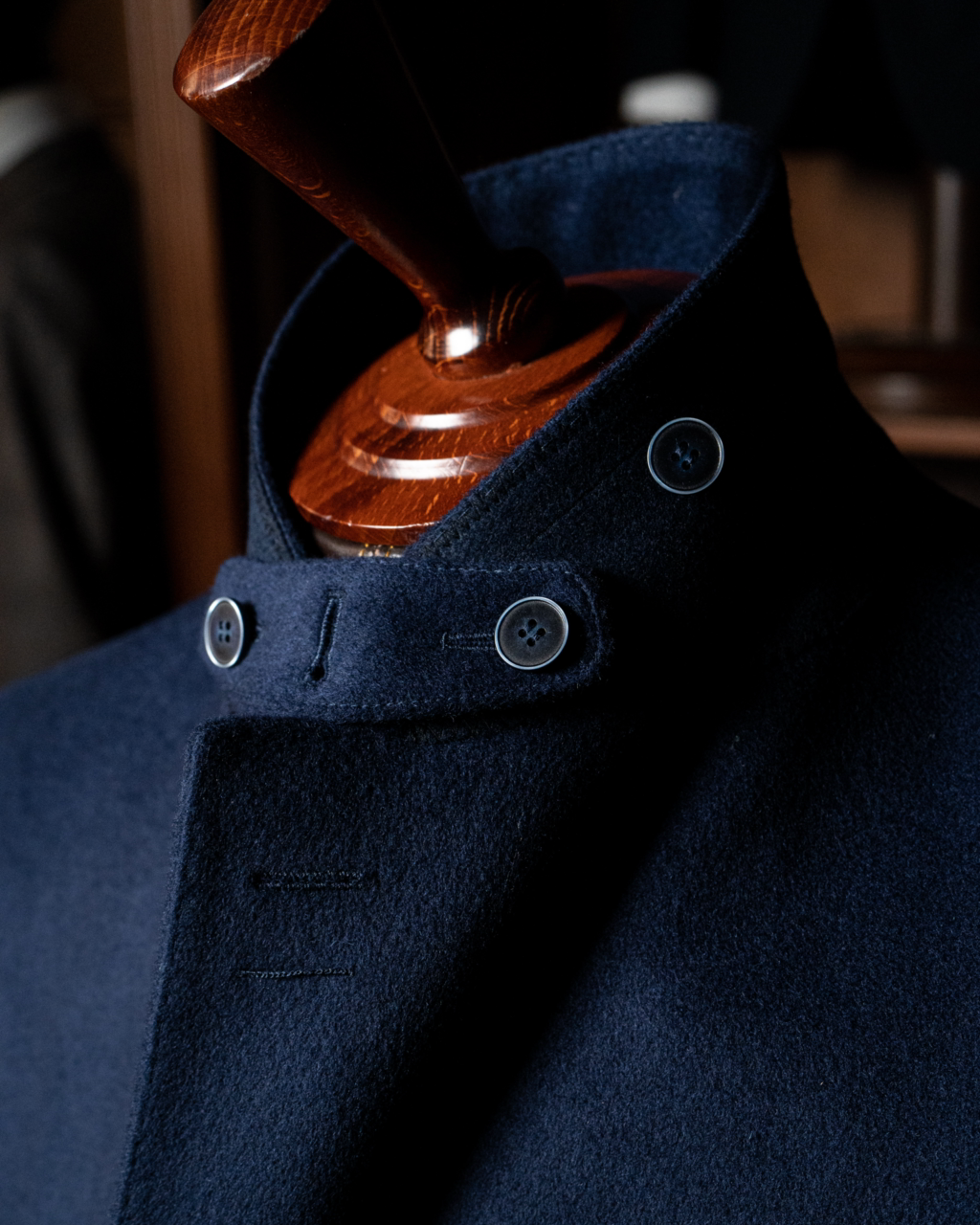 Three-Button Dark Blue Coat