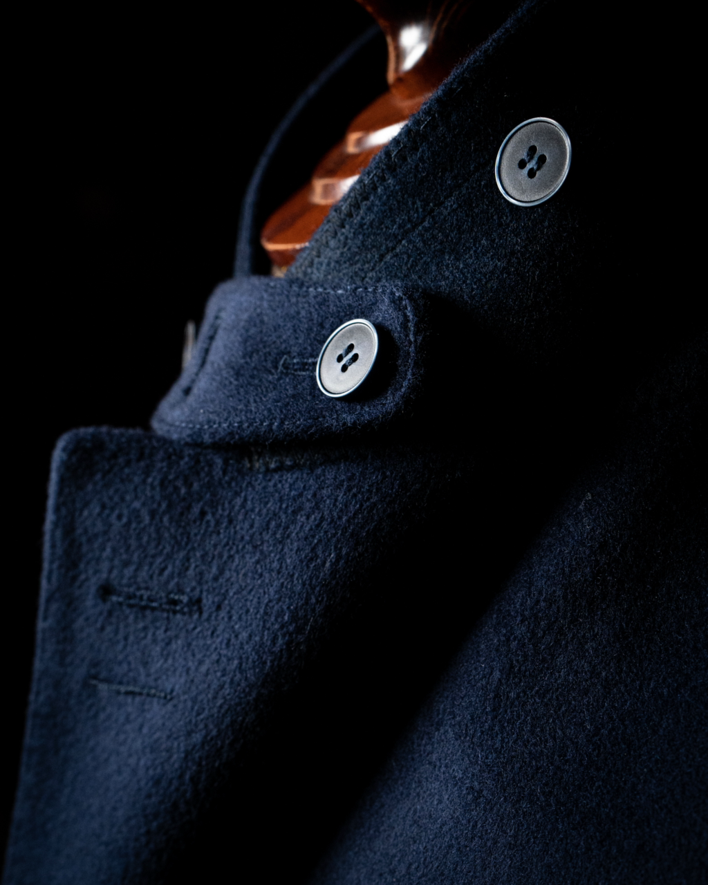 Three-Button Dark Blue Coat