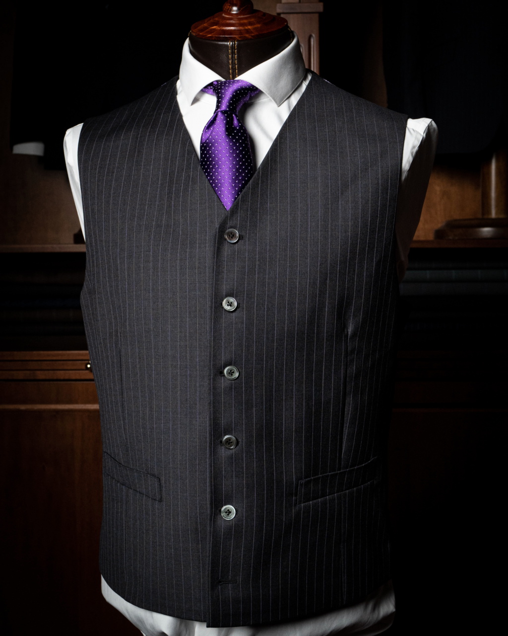 Gilet Gessato Grigio