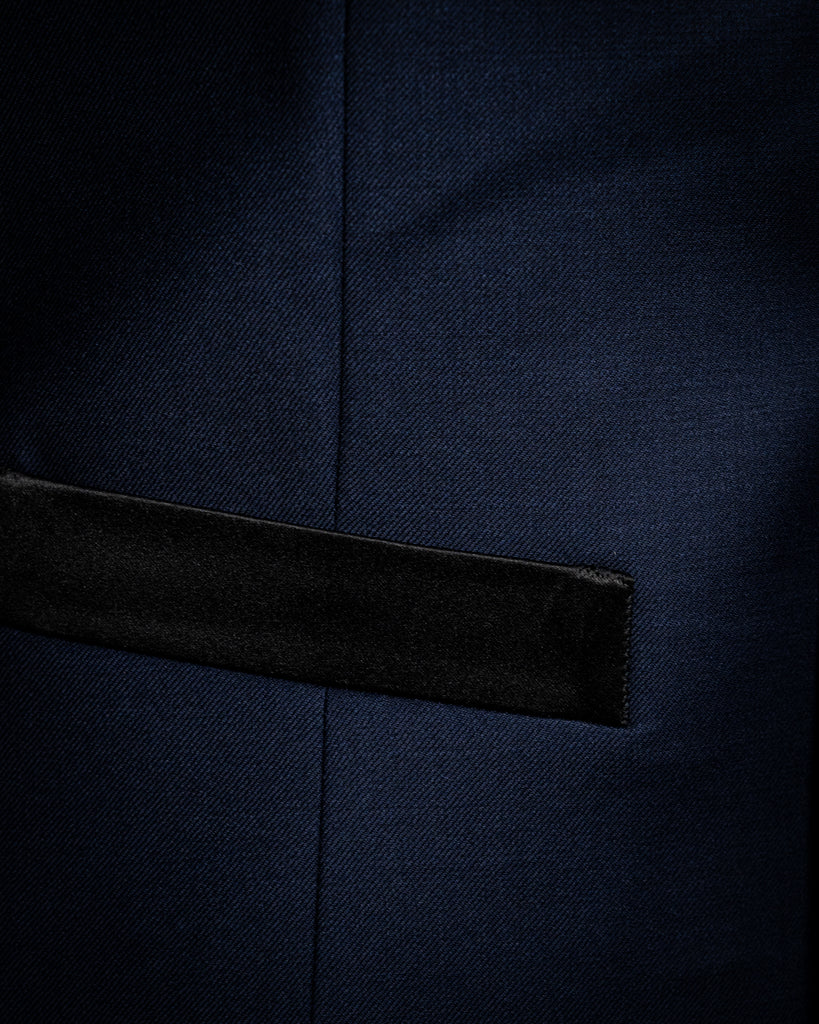 Gilet Open Blue con Raso Nero