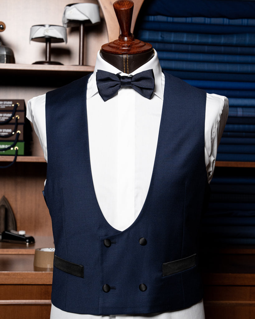 Gilet Open Blue con Raso Nero