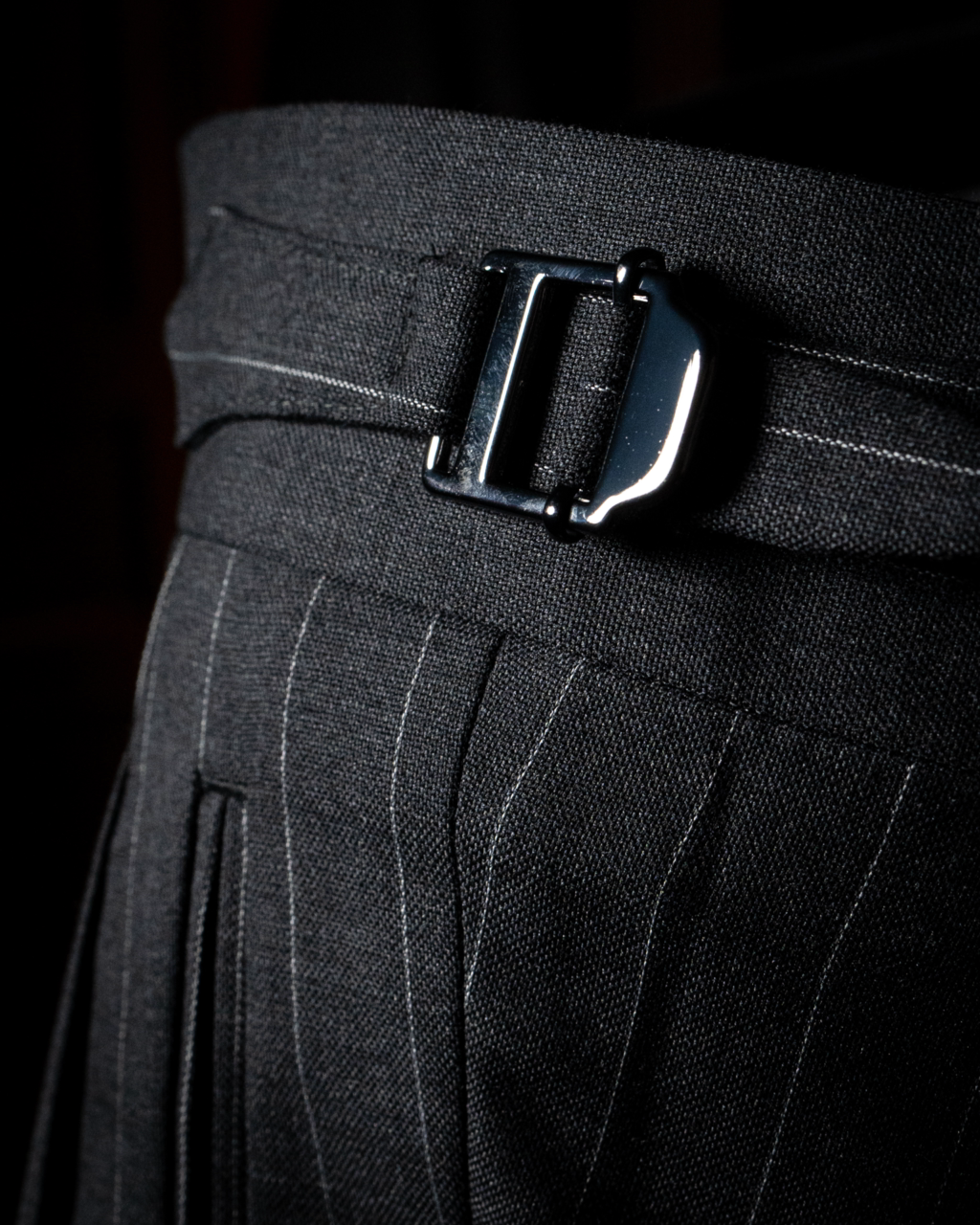 Borromini Gray Pinstriped Pants