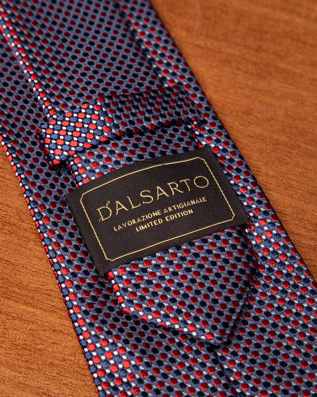 Red, Blue and White Micro Dots Tie