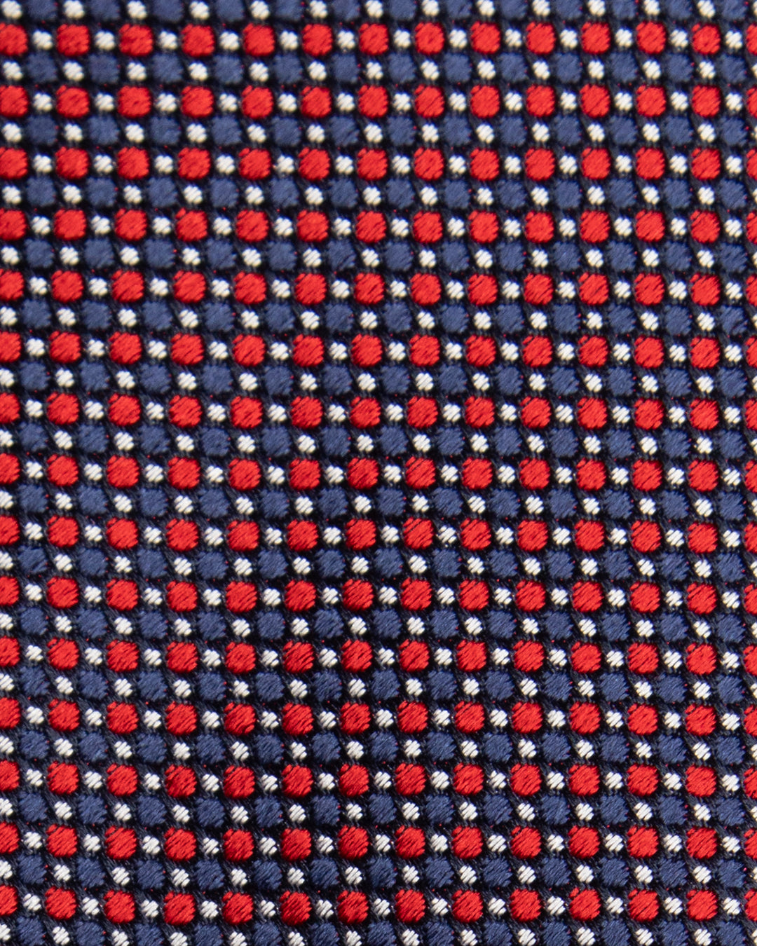 Red, Blue and White Micro Dots Tie