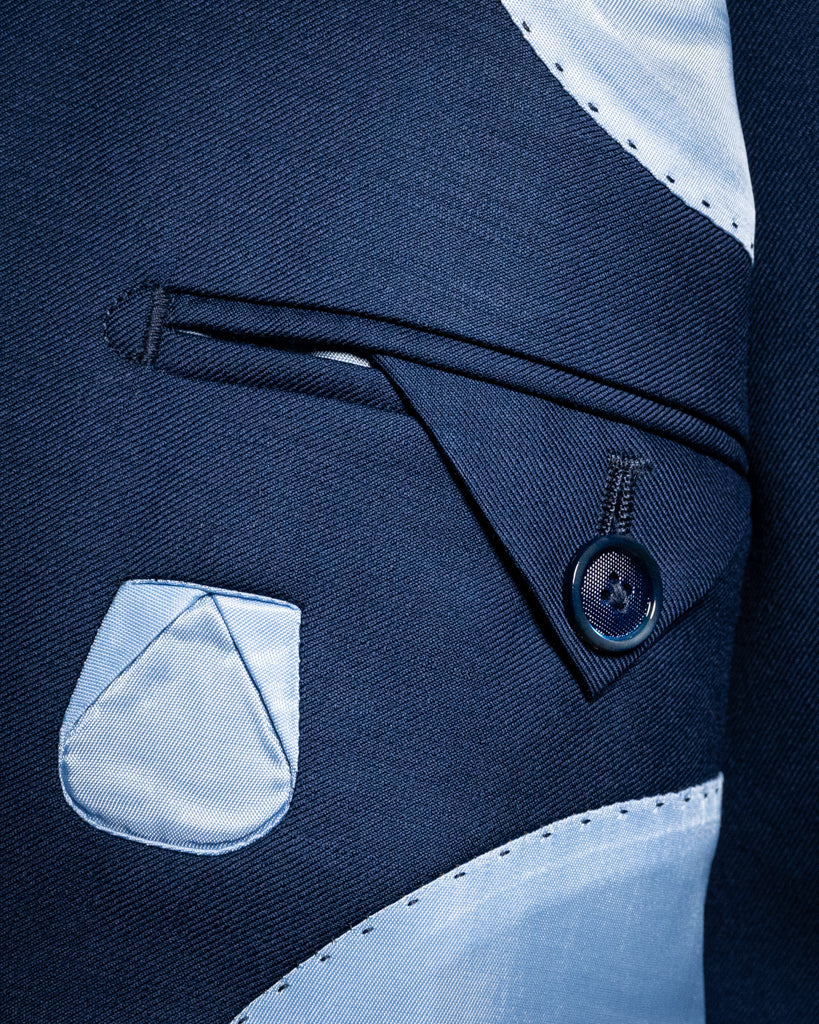 Abito Bernini Blu Pavone con Gilet
