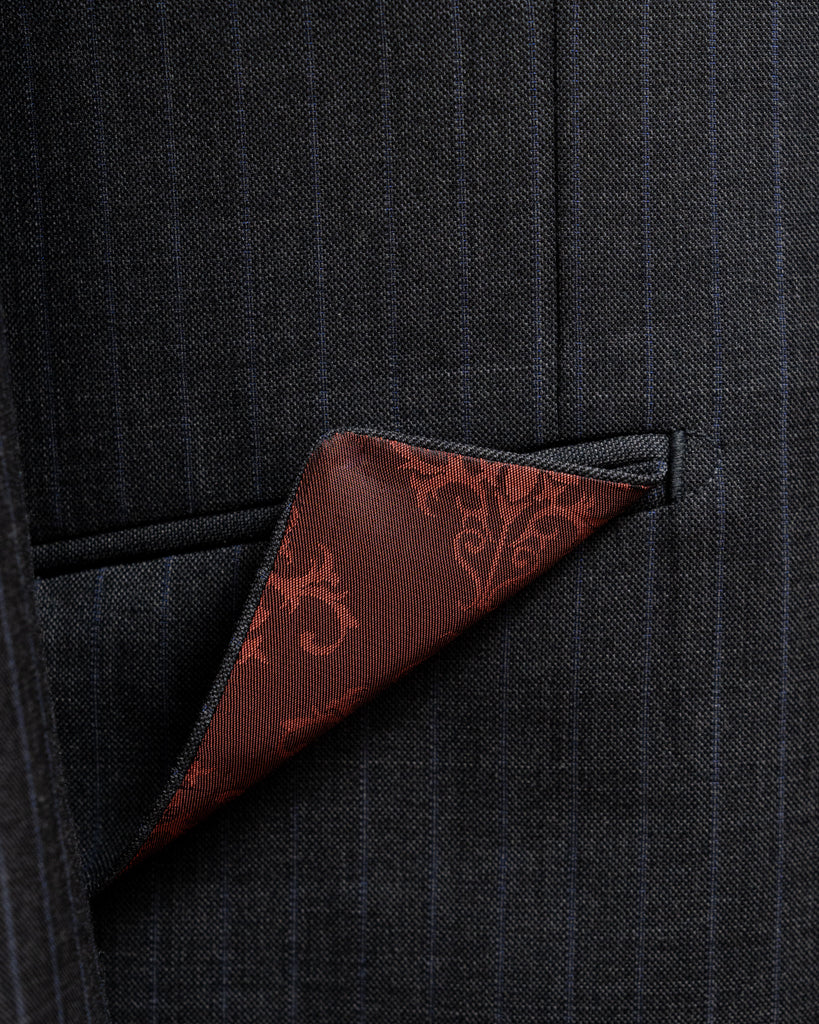 Bernini Lead Grey Pinstripe Suit with Vest