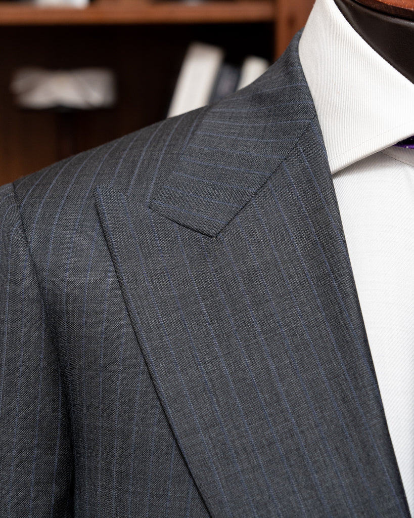 Bernini Lead Grey Pinstripe Suit with Vest