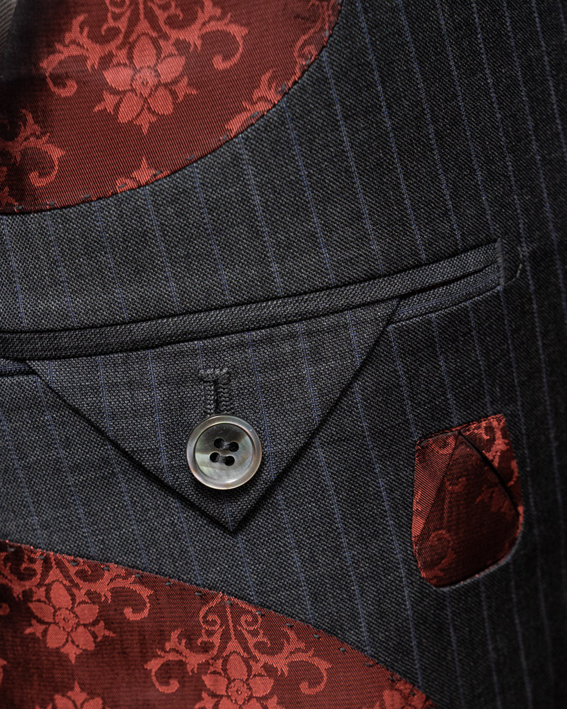 Bernini Lead Grey Pinstripe Suit with Vest