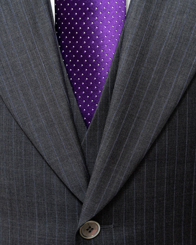 Bernini Lead Grey Pinstripe Suit with Vest