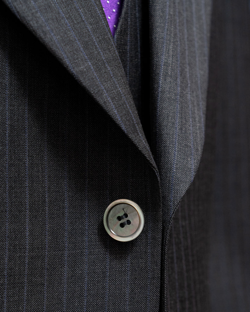 Bernini Lead Grey Pinstripe Suit with Vest