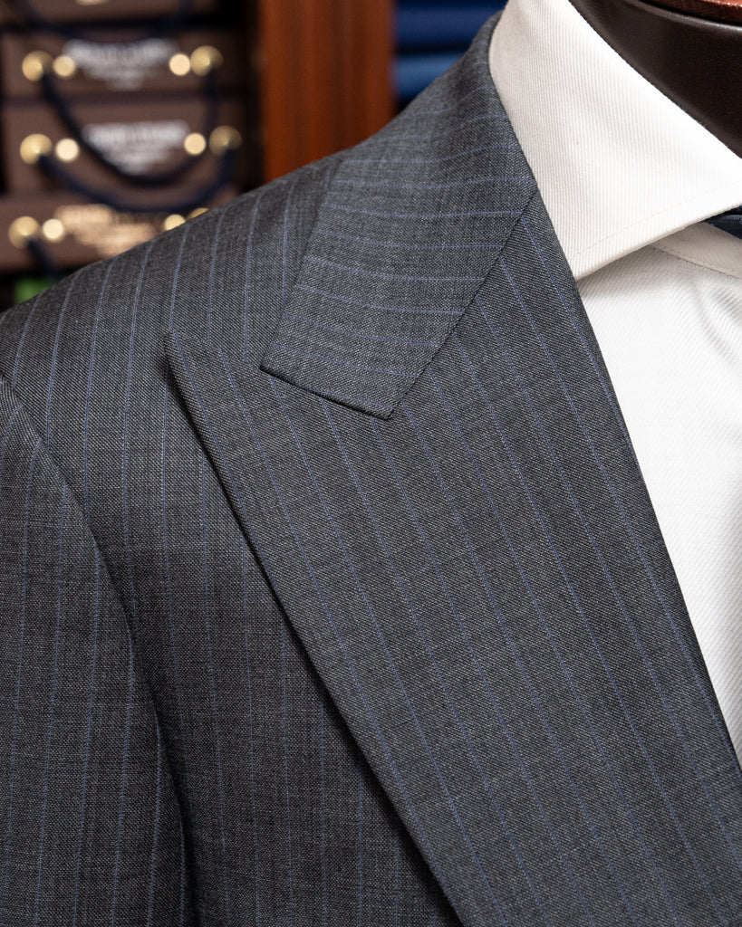 Bernini Lead Gray Pinstripe Suit