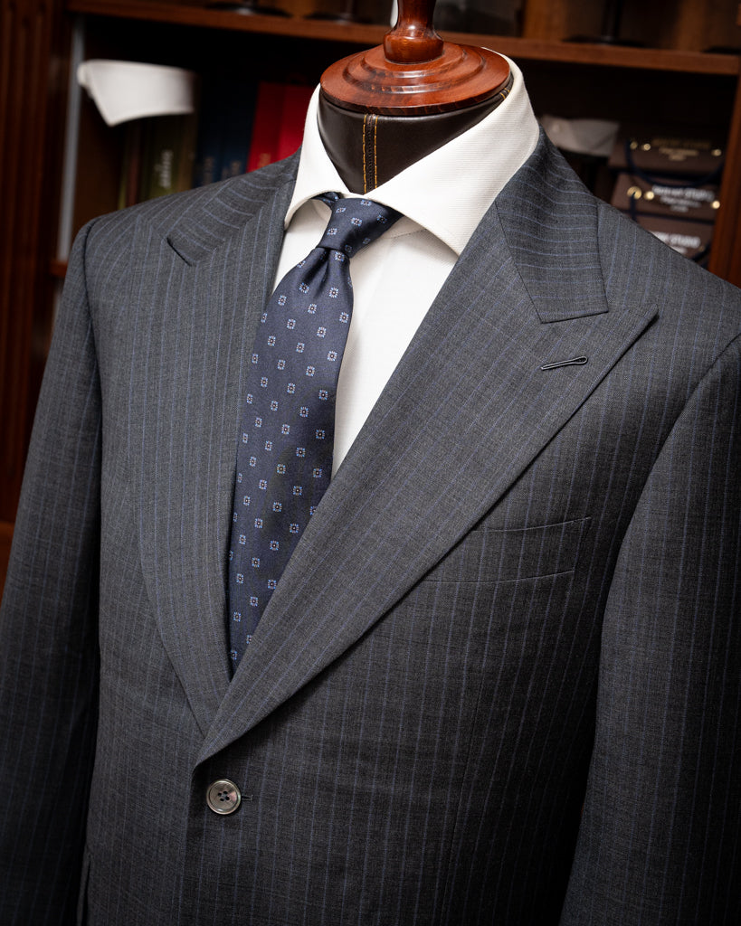 Bernini Lead Gray Pinstripe Suit