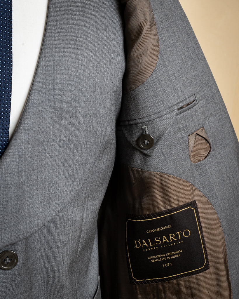 Abito Bernini Grigio Gesso con Gilet