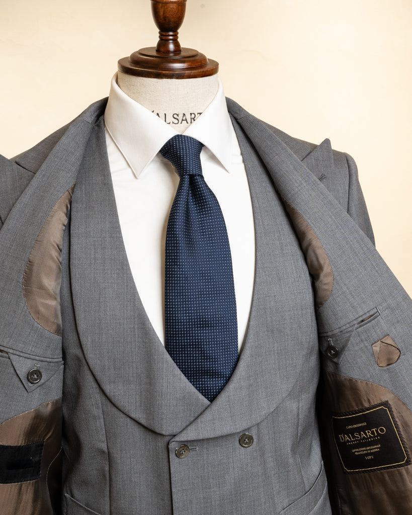 Abito Bernini Grigio Gesso con Gilet