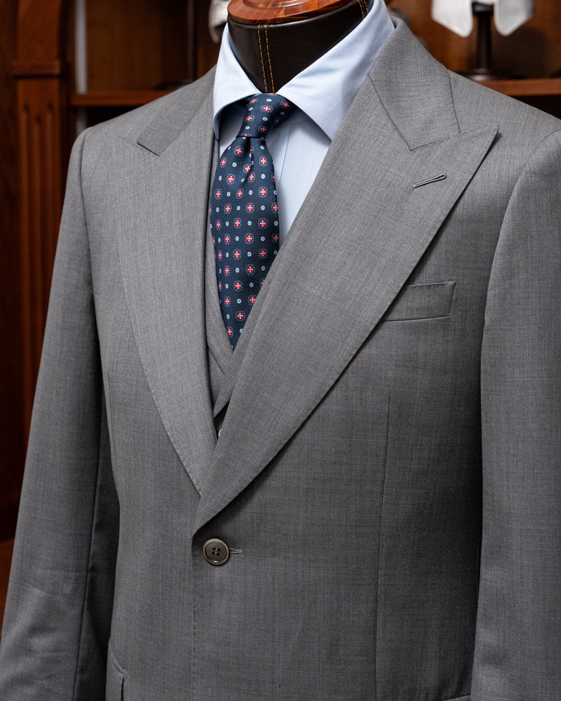 Abito Bernini Grigio Medio con Gilet