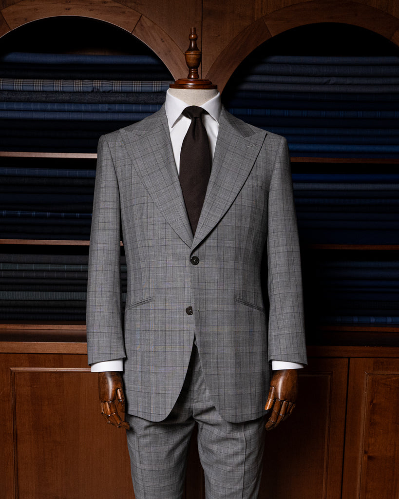 Abito Bernini Principe di Galles Grigio Chiaro con Gilet