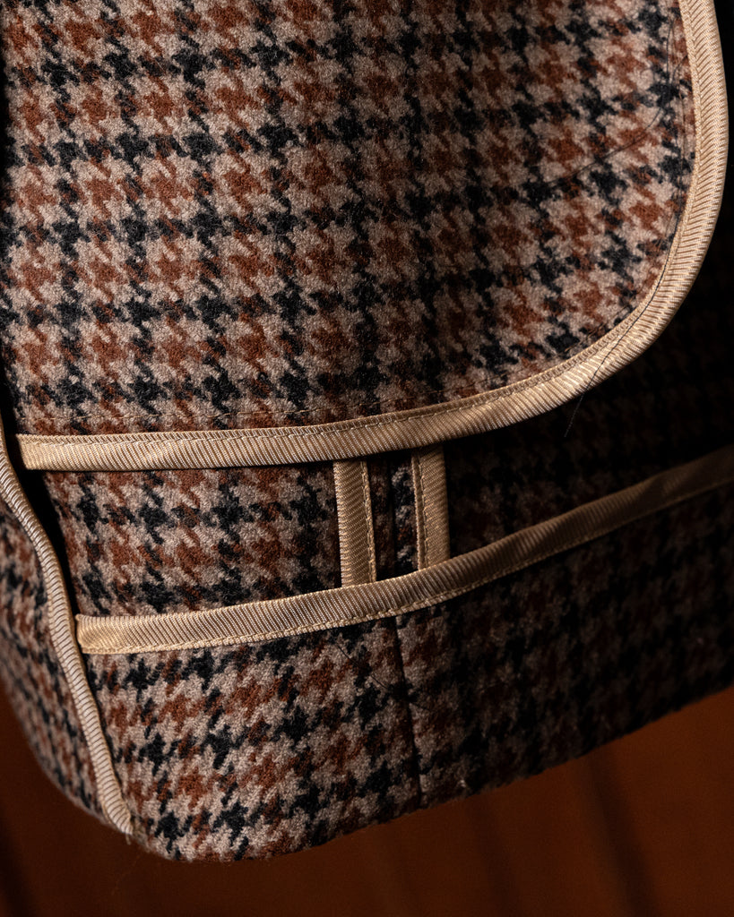 Bernini Unlined Brown Houndstooth Suit