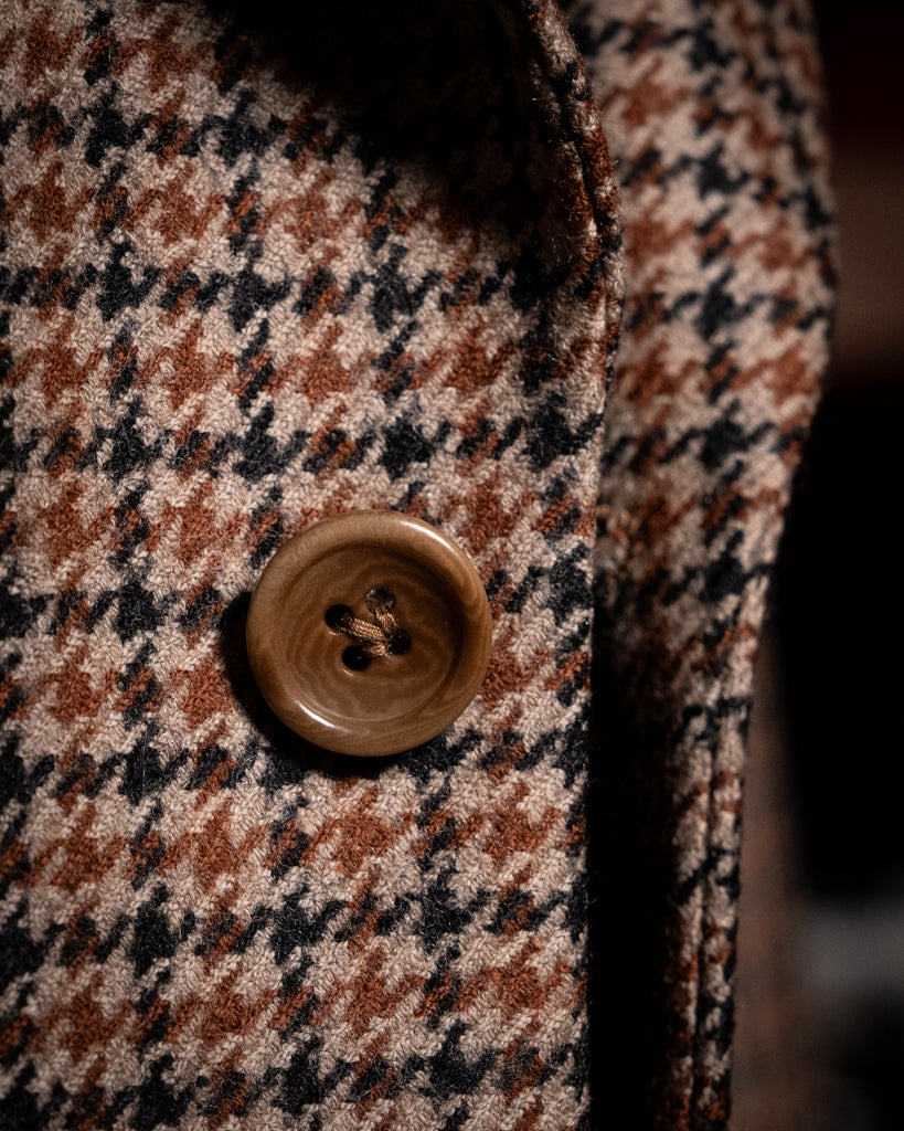 Bernini Unlined Brown Houndstooth Suit