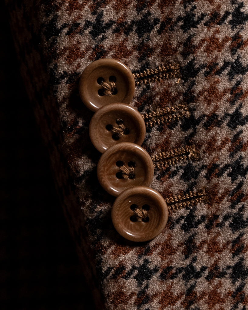 Bernini Unlined Brown Houndstooth Suit