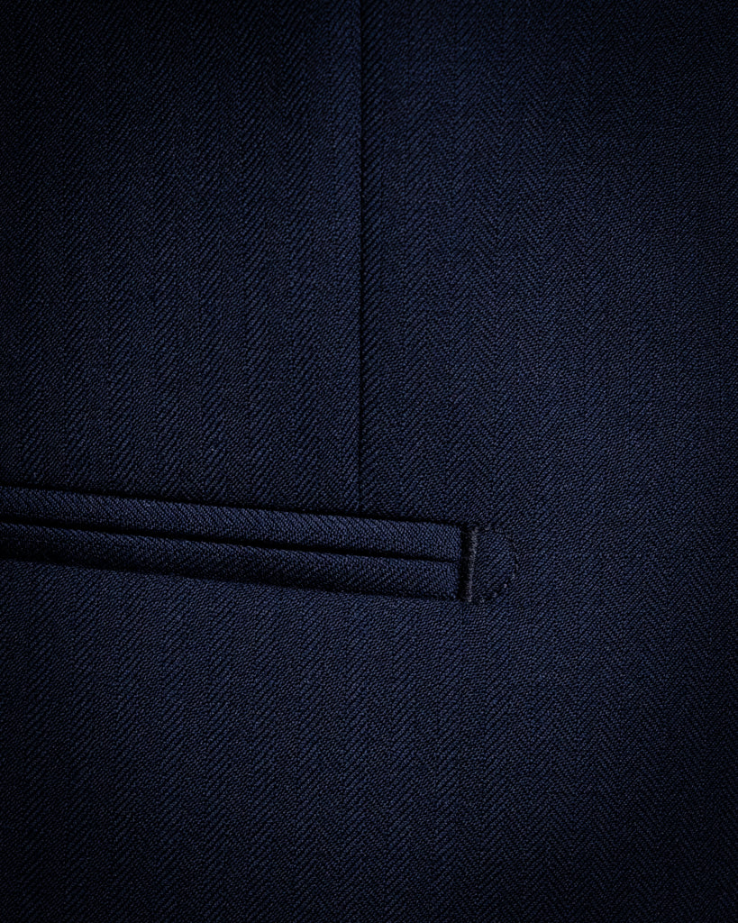 Abito Bernini Spinato Blu Navy con Gilet