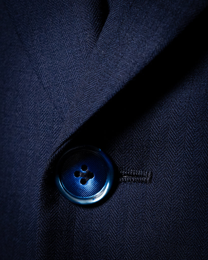 Abito Bernini Spinato Blu Navy con Gilet