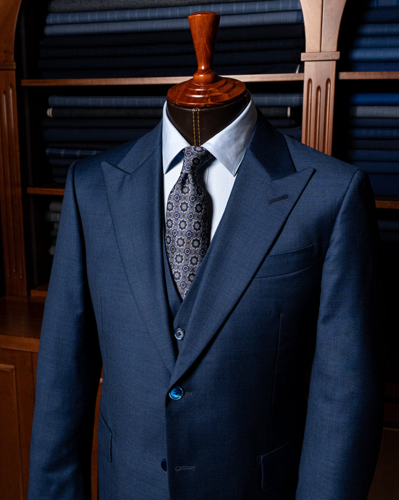 Abito Bernini Twill Blu Notte con Gilet