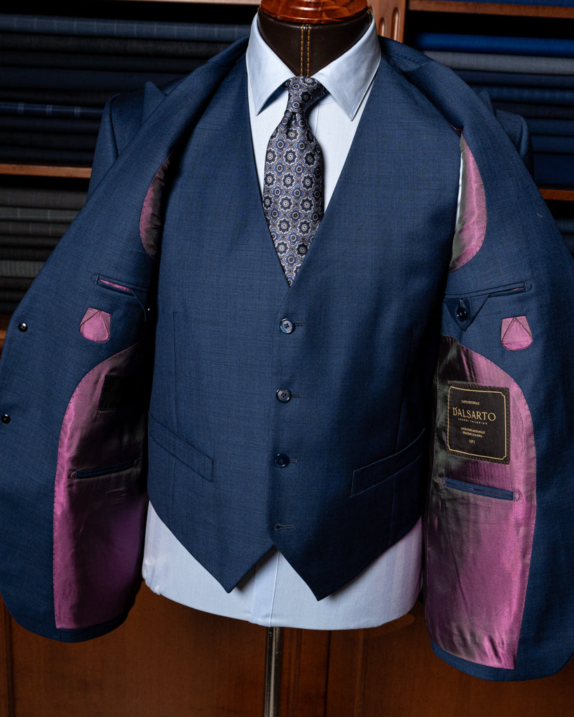 Abito Bernini Twill Blu Notte con Gilet