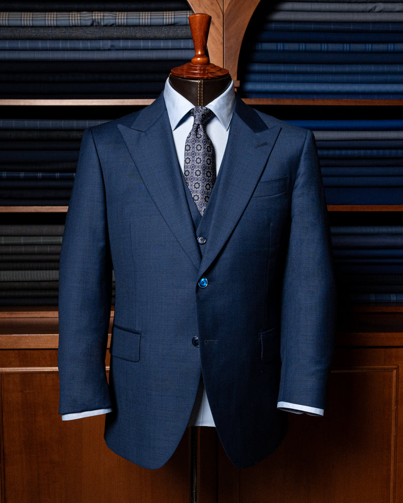 Abito Bernini Twill Blu Notte con Gilet