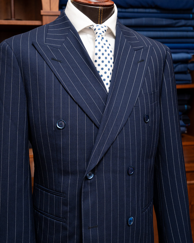 Cobalt Blue Pinstriped Canova Suit