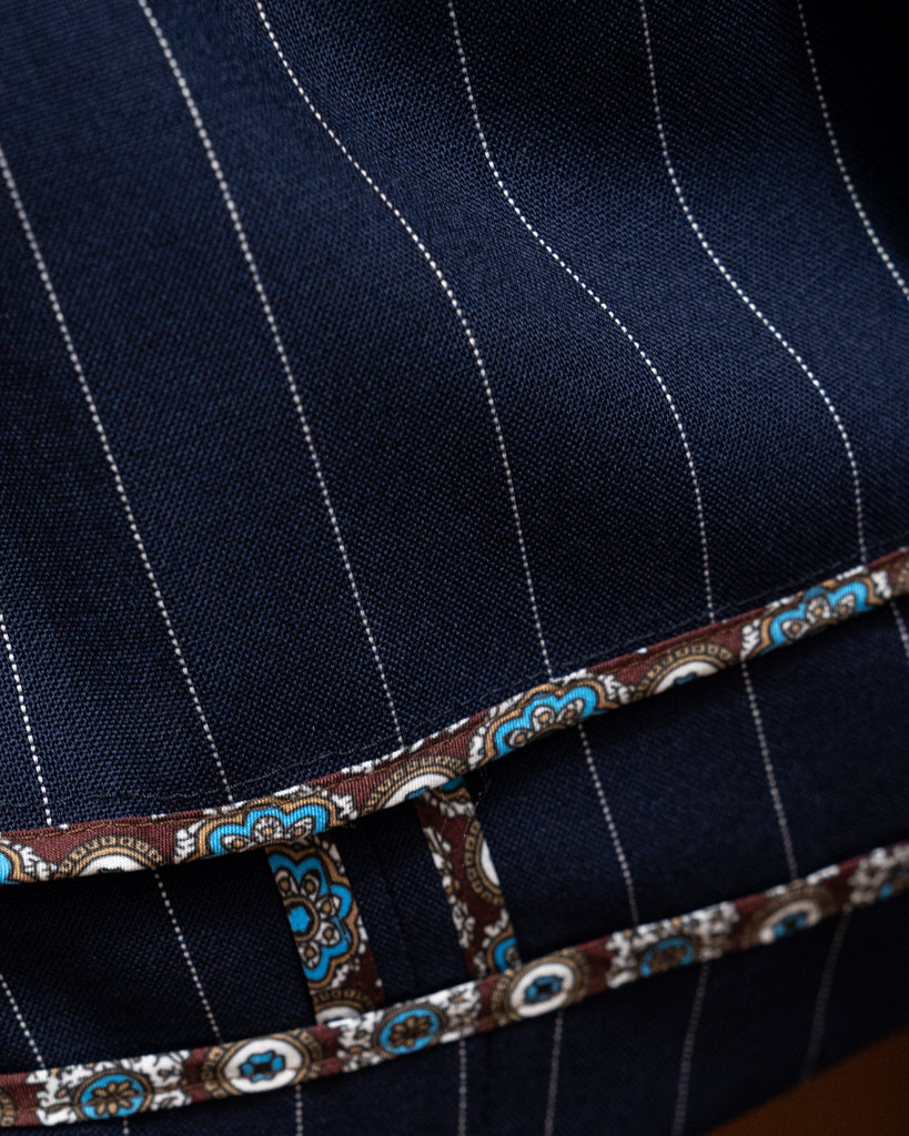 Cobalt Blue Pinstriped Canova Suit