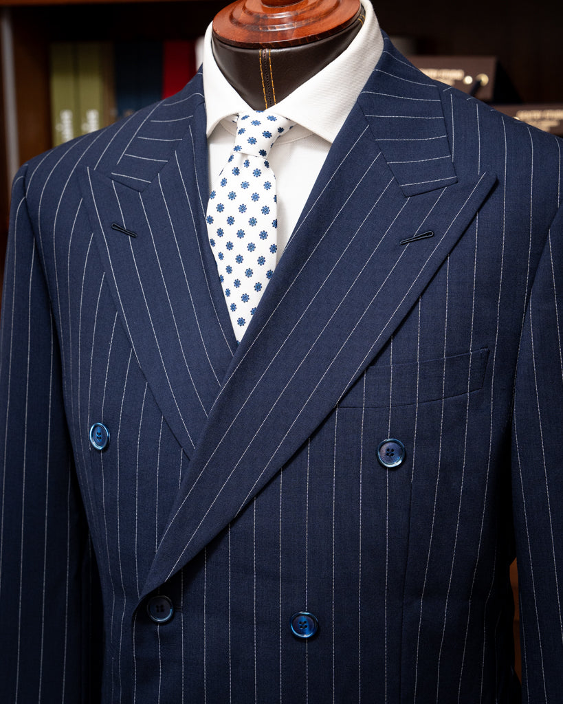 Cobalt Blue Pinstriped Canova Suit