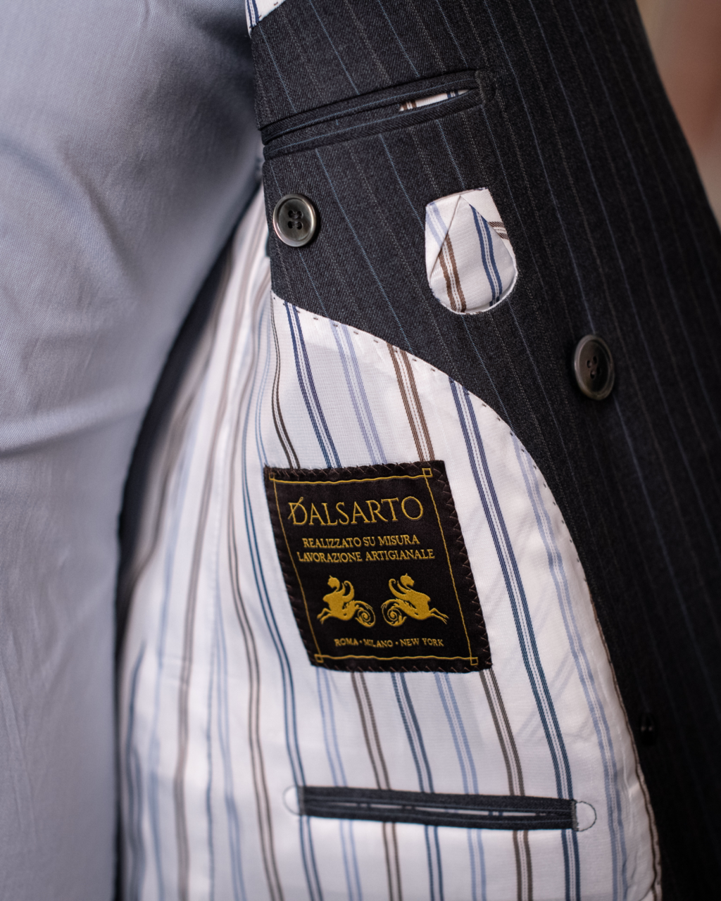 Canova Dark Grey Pinstripe Suit