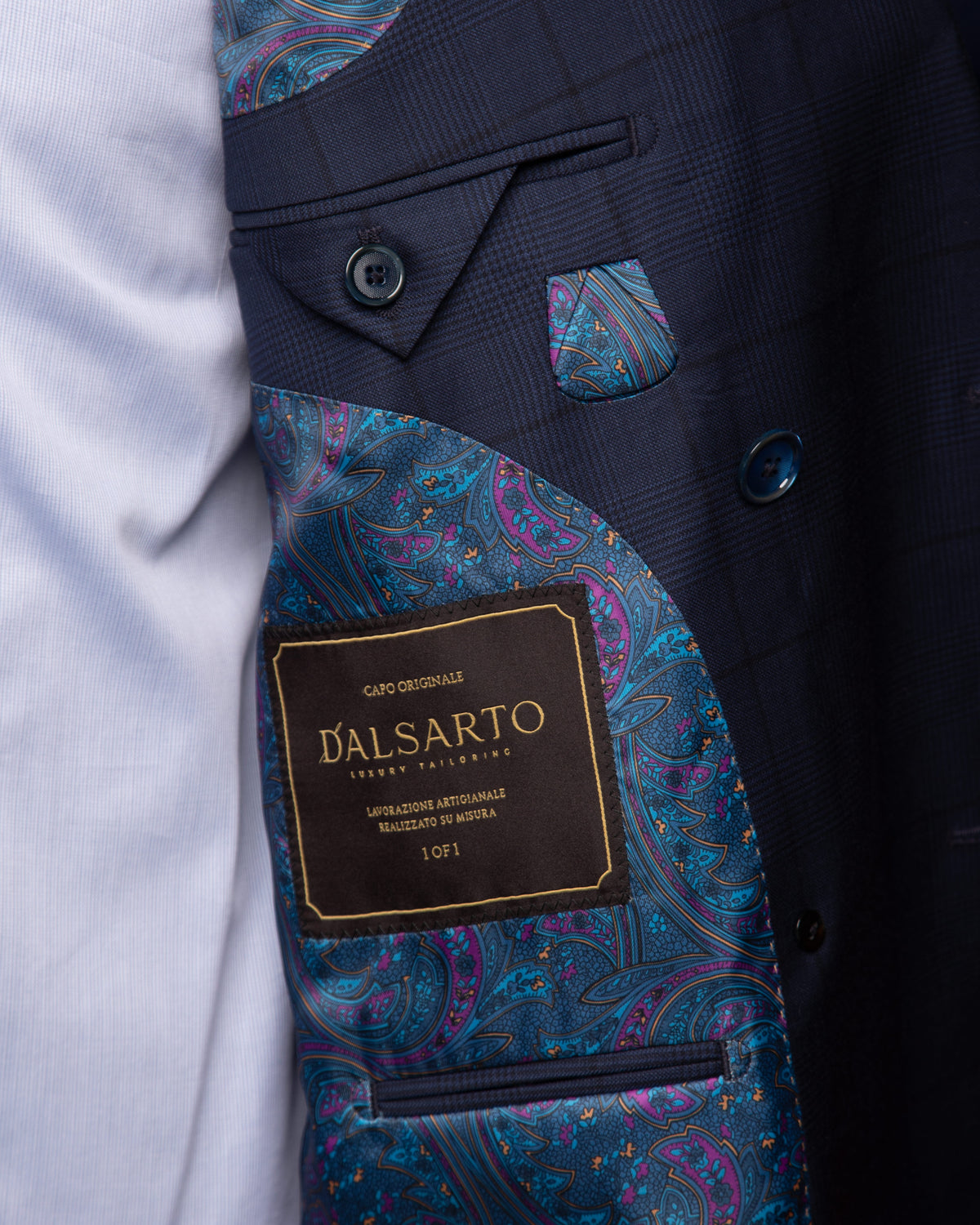 Abito Canova Micro Check Blu