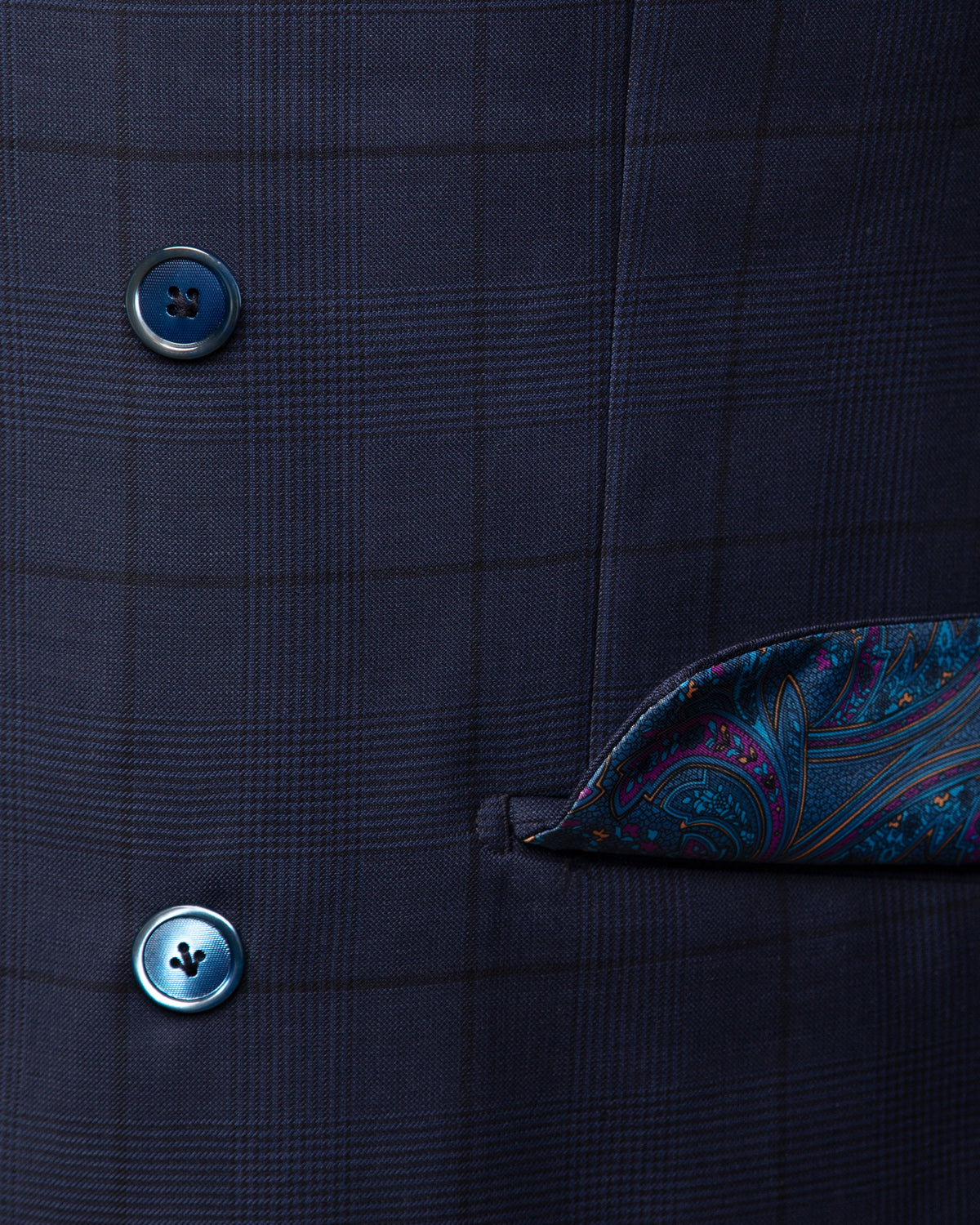 Abito Canova Micro Check Blu