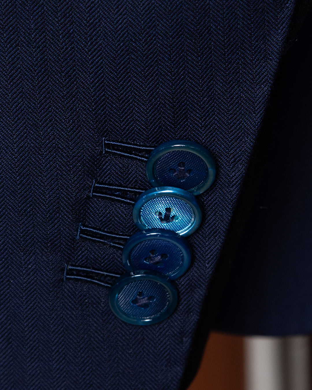 Abito Doppiopetto Perugino Blu Scuro Spinato
