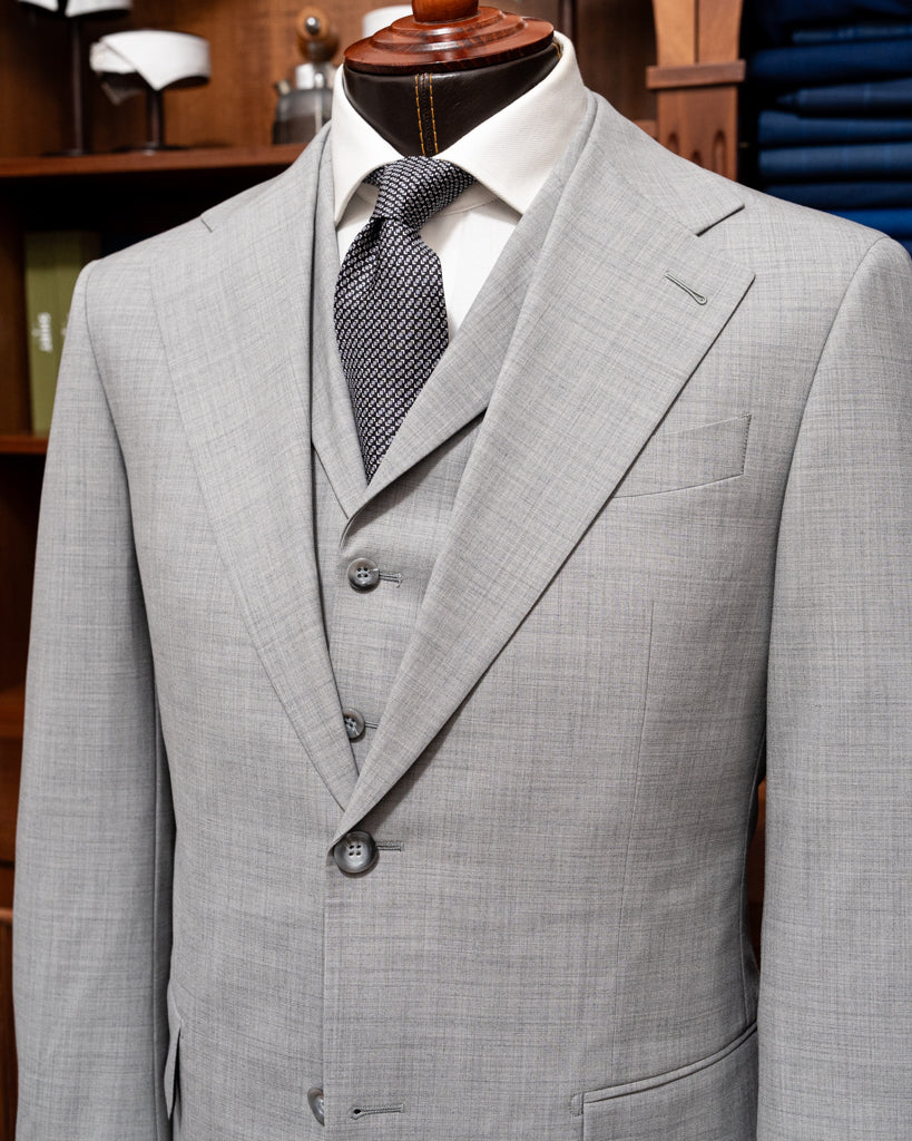 Giotto Natural Grey Suit with Vest