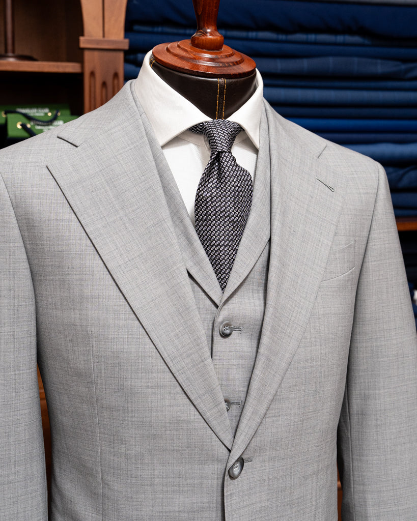 Giotto Natural Grey Suit with Vest
